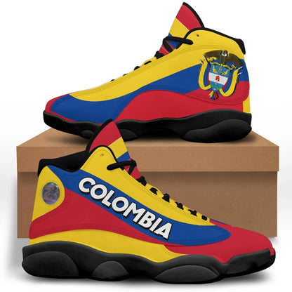 Colombia High Top Sneakers Shoes Women's Men's Special Flag