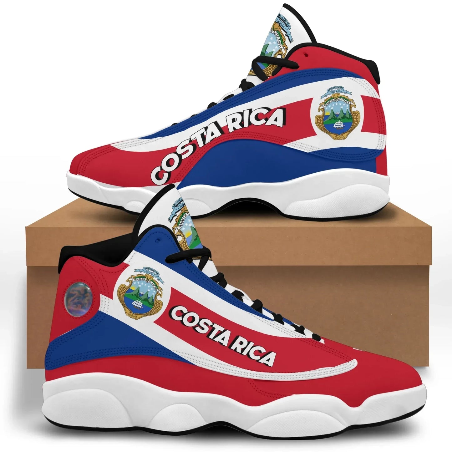 Costa Rica High Top Sneakers Shoes Women's Men's Special Flag