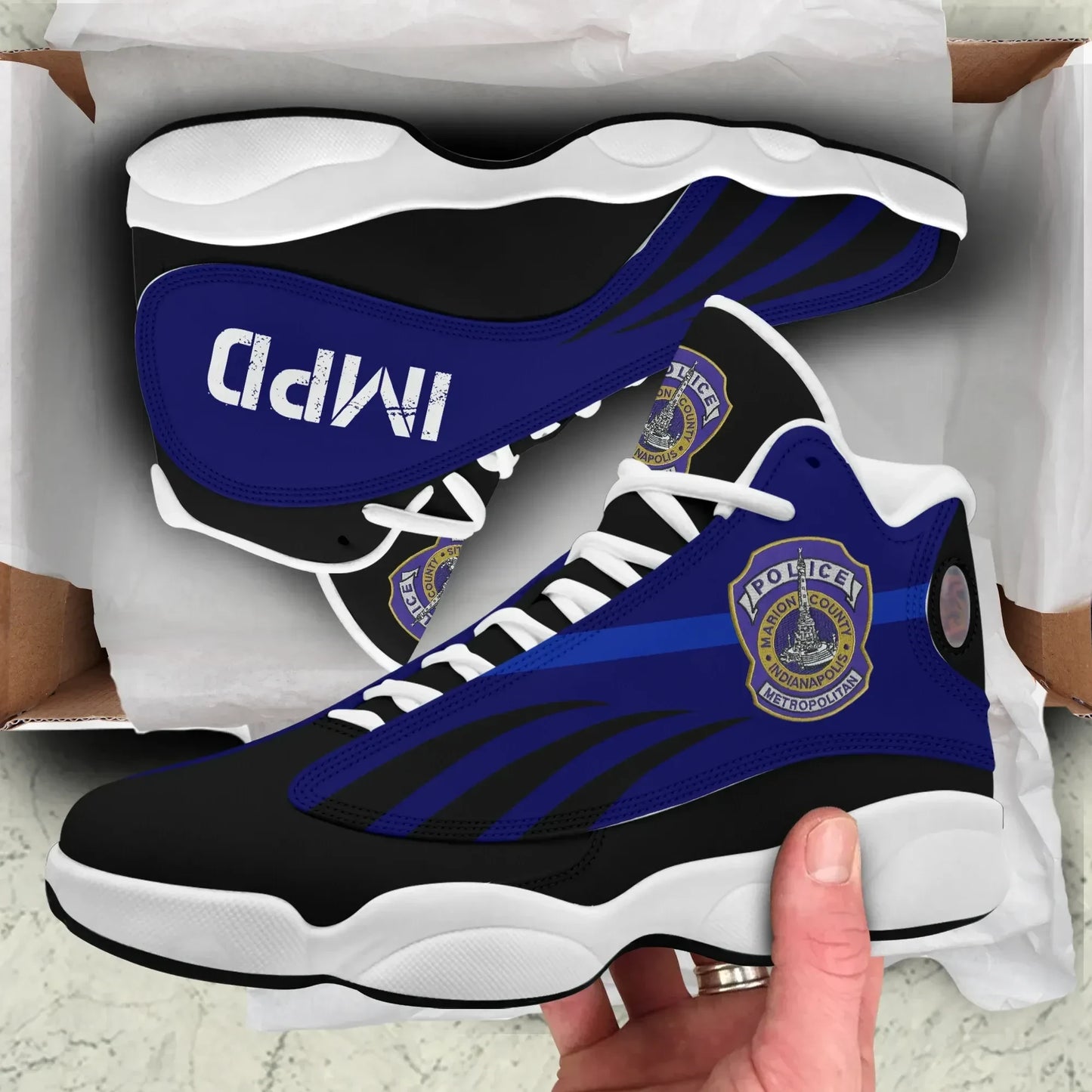 Indianapolis Metropolitan Police Department High Top Sneakers Shoes _Dads