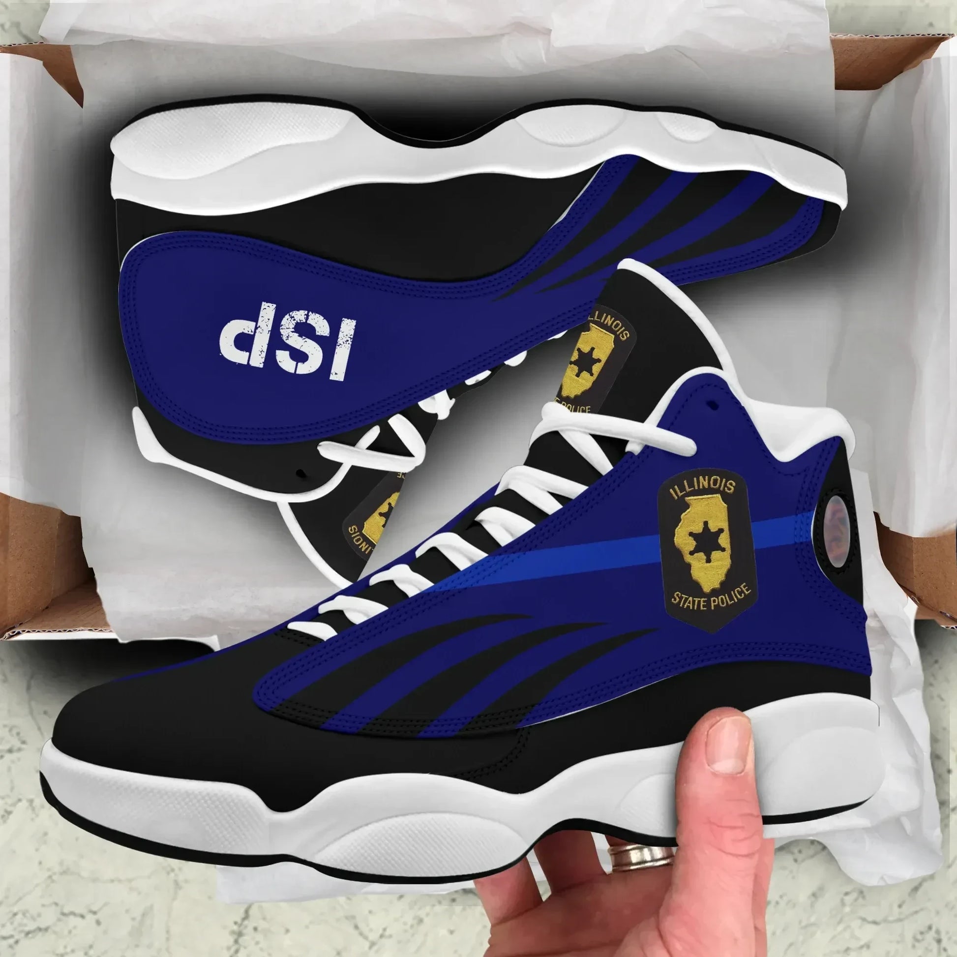 Illinois State Police High Top Sneakers Shoes _Dads