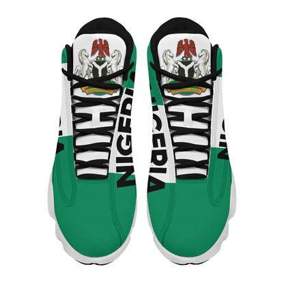 Nigeria High Top Sneakers Shoes Women's Men's Special Flag