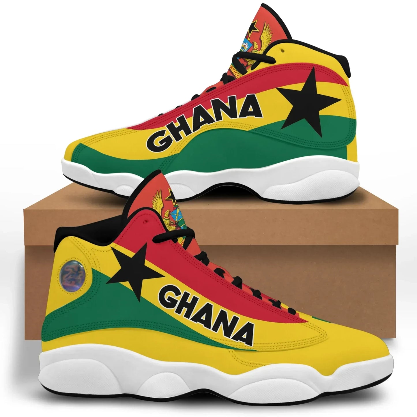 Ghana High Top Sneakers Shoes Women's Men's Special Flag
