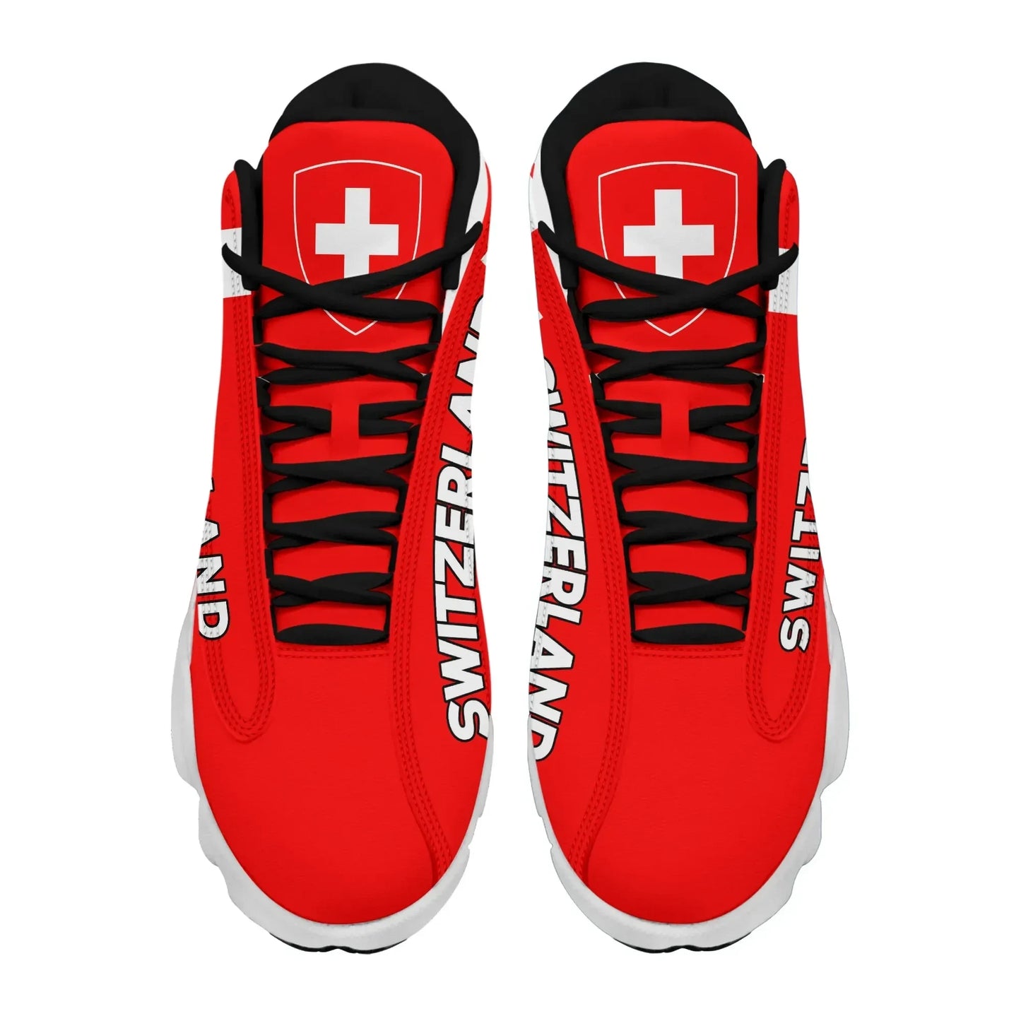 Switzerland High Top Sneakers Shoes Women's Men's Special Flag