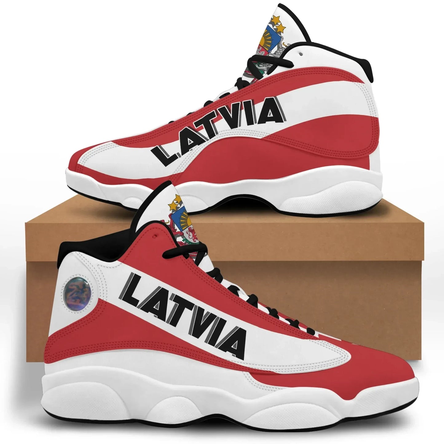 Latvia High Top Sneakers Shoes Women's Men's Special Flag