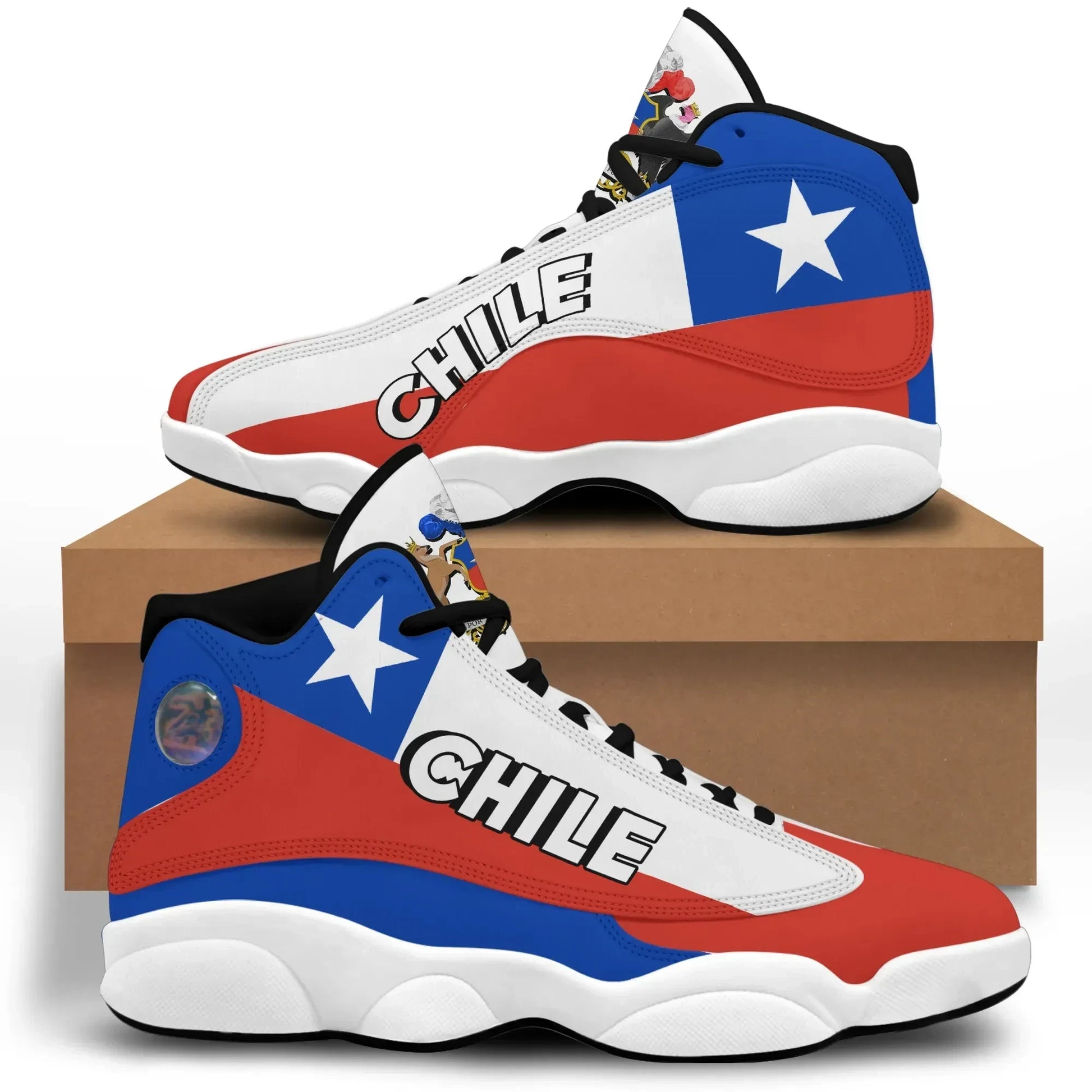 Chile High Top Sneakers Shoes Women's Men's Special Flag