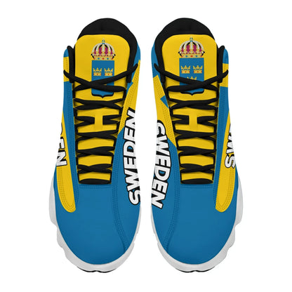 Sweden High Top Sneakers Shoes Women's Men's Special Flag