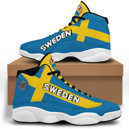 Sweden High Top Sneakers Shoes Women's Men's Special Flag