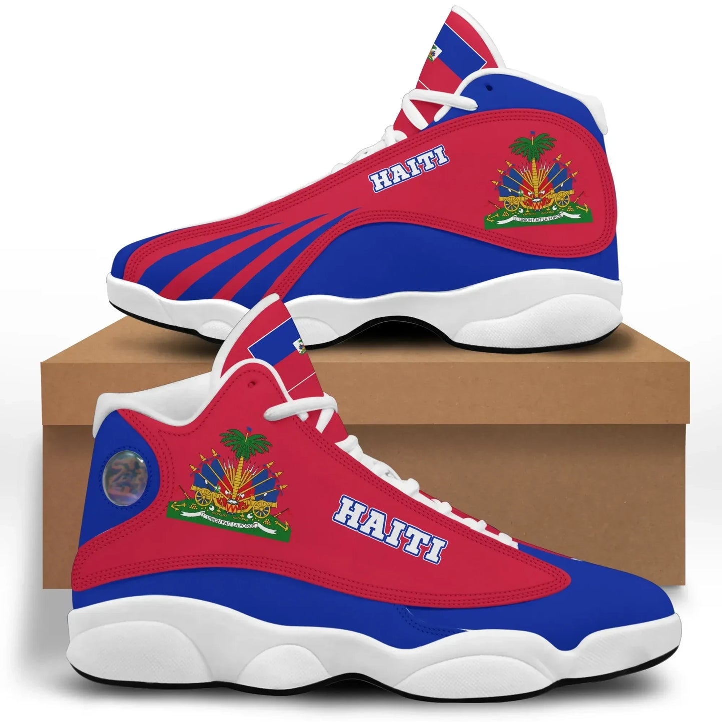 Haiti High Top Sneakers Men's Women's Coat of Arms New Release