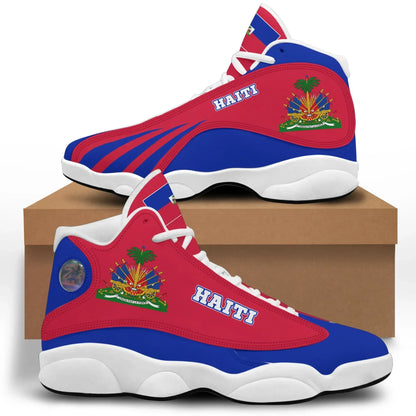 Haiti High Top Sneakers Men's Women's Coat of Arms New Release