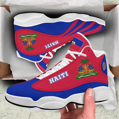 Haiti High Top Sneakers Men's Women's Coat of Arms New Release