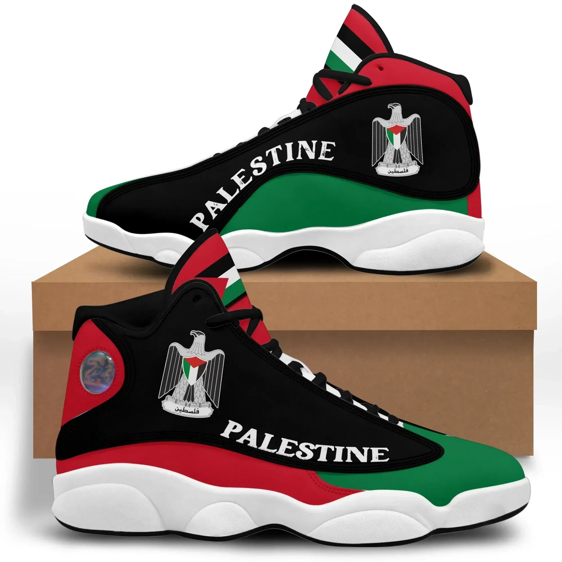 Palestine Coat of Arms High Top Sneakers Shoes