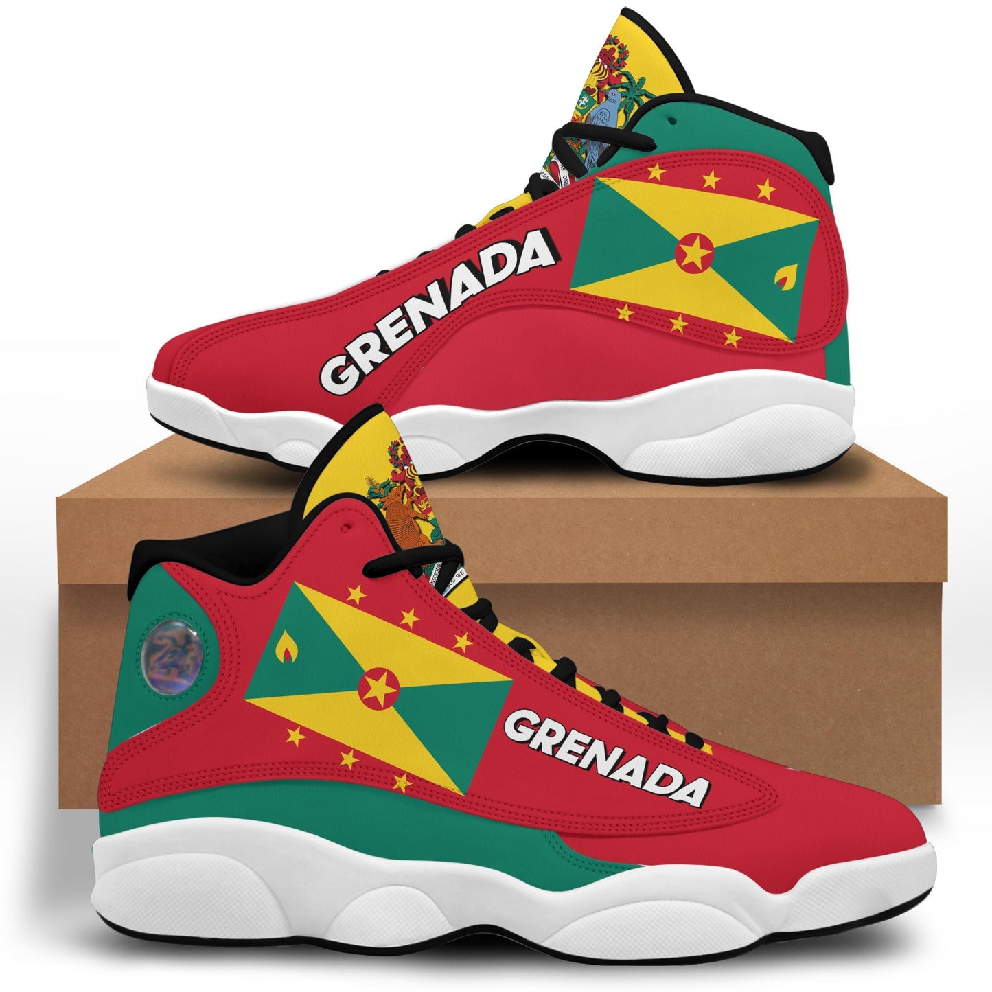 Footwear Grenada High Top Sneaker Shoes Women's Men's Special Flag