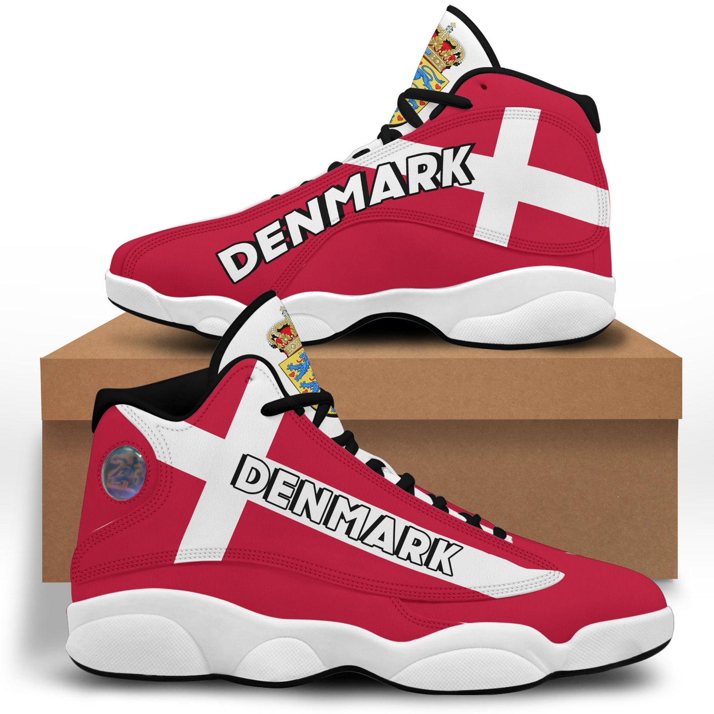Footwear Denmark High Top Sneaker Shoes Women's Men's Special Flag