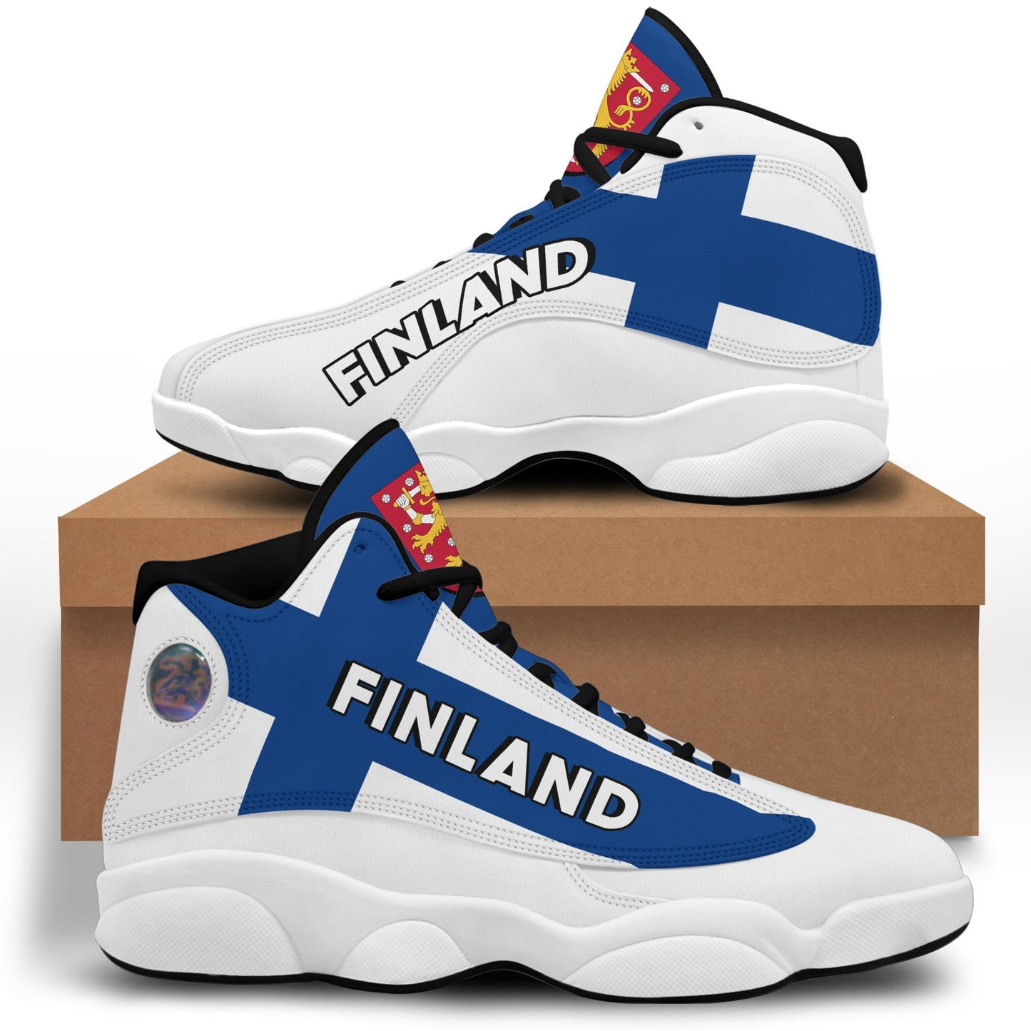 Footwear Finland High Top Sneaker Shoes Women's Men's Special Flag