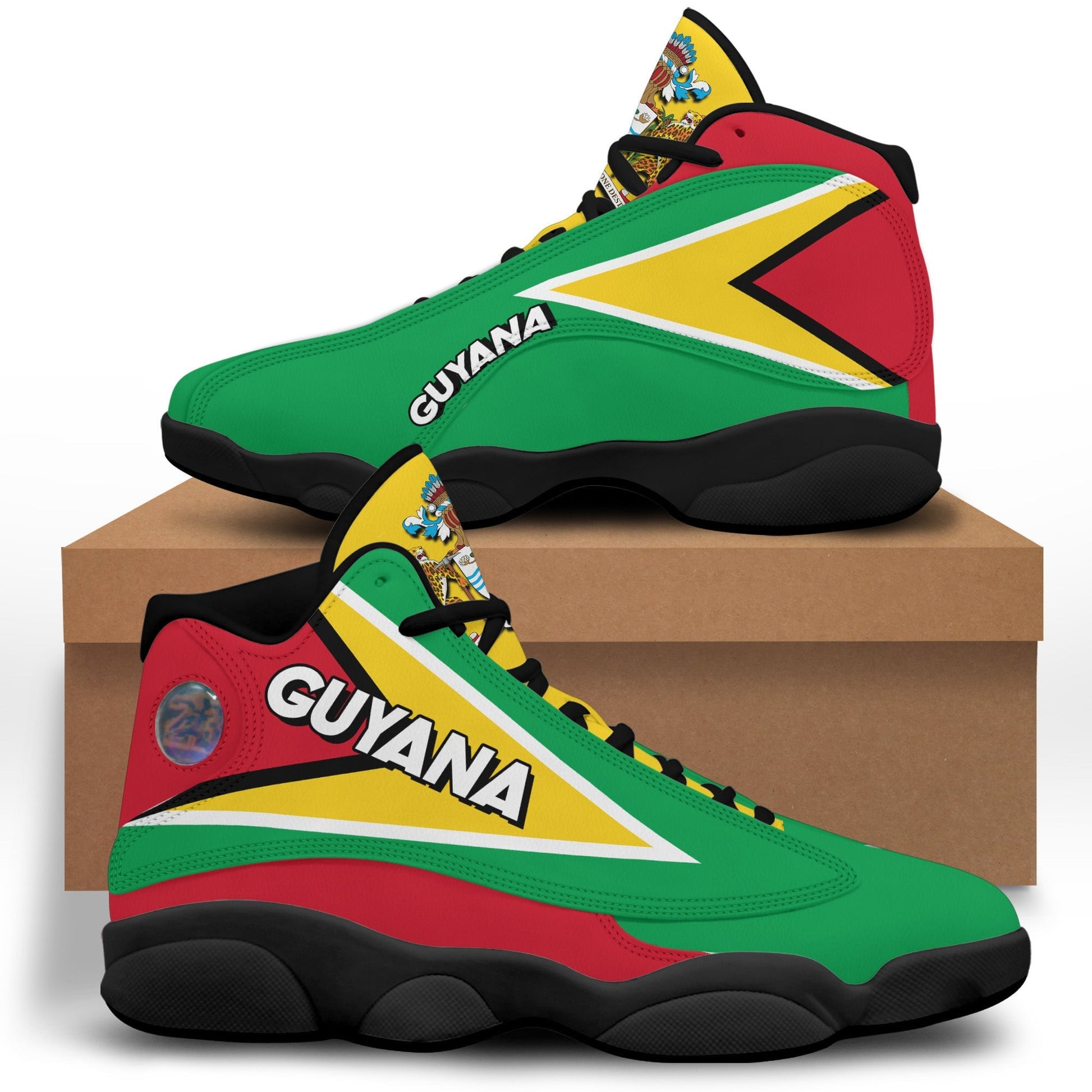 Footwear Guyana High Top Sneaker Shoes Women's Men's Special Flag
