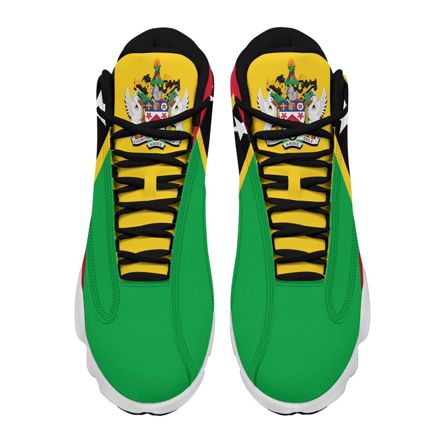 Footwear Saint Kitts and Nevis High Top Sneaker Shoes Women's Men's Special Flag