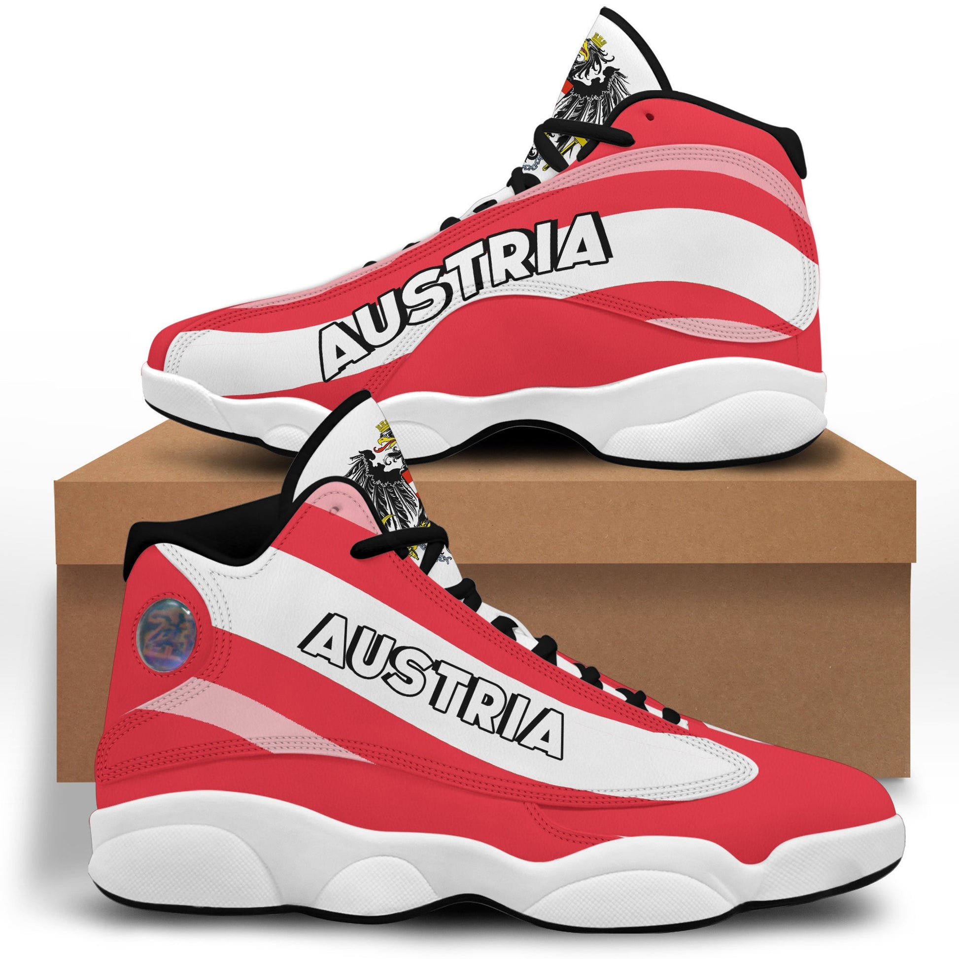 Footwear Austria High Top Sneaker Shoes Women's Men's Special Flag