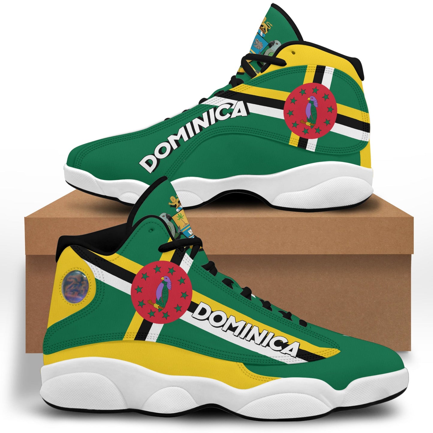Footwear Dominica High Top Sneaker Shoes Women's Men's Special Flag