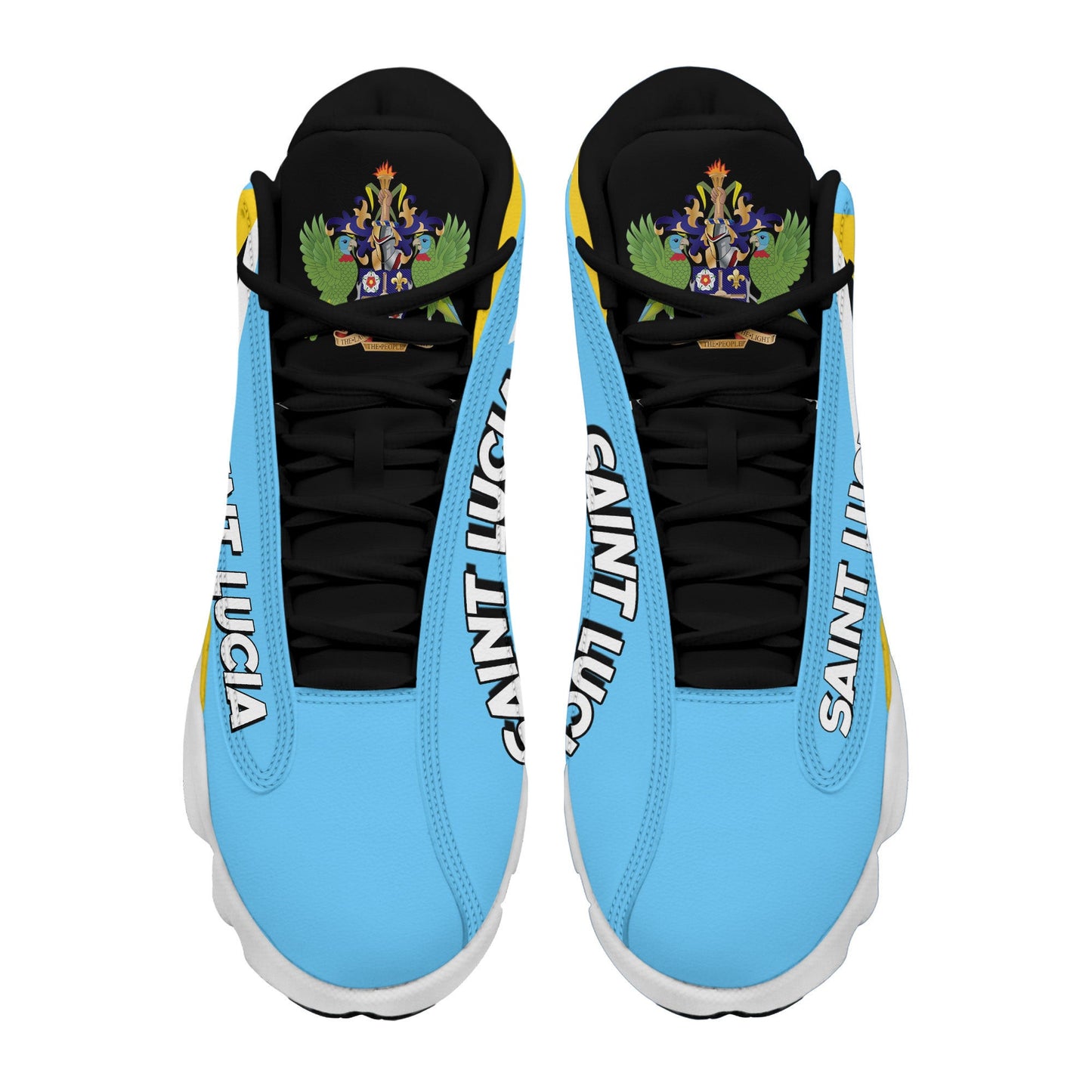 Footwear Saint Lucia High Top Sneaker Shoes Women's Men's Special Flag