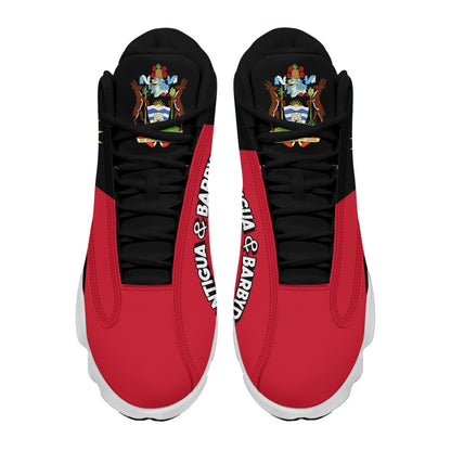 Footwear Antigua and Barbuda High Top Sneaker Shoes Women's Men's Special Flag