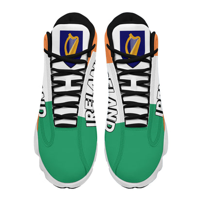 Footwear Ireland High Top Sneaker Shoes Women's Men's Special Flag