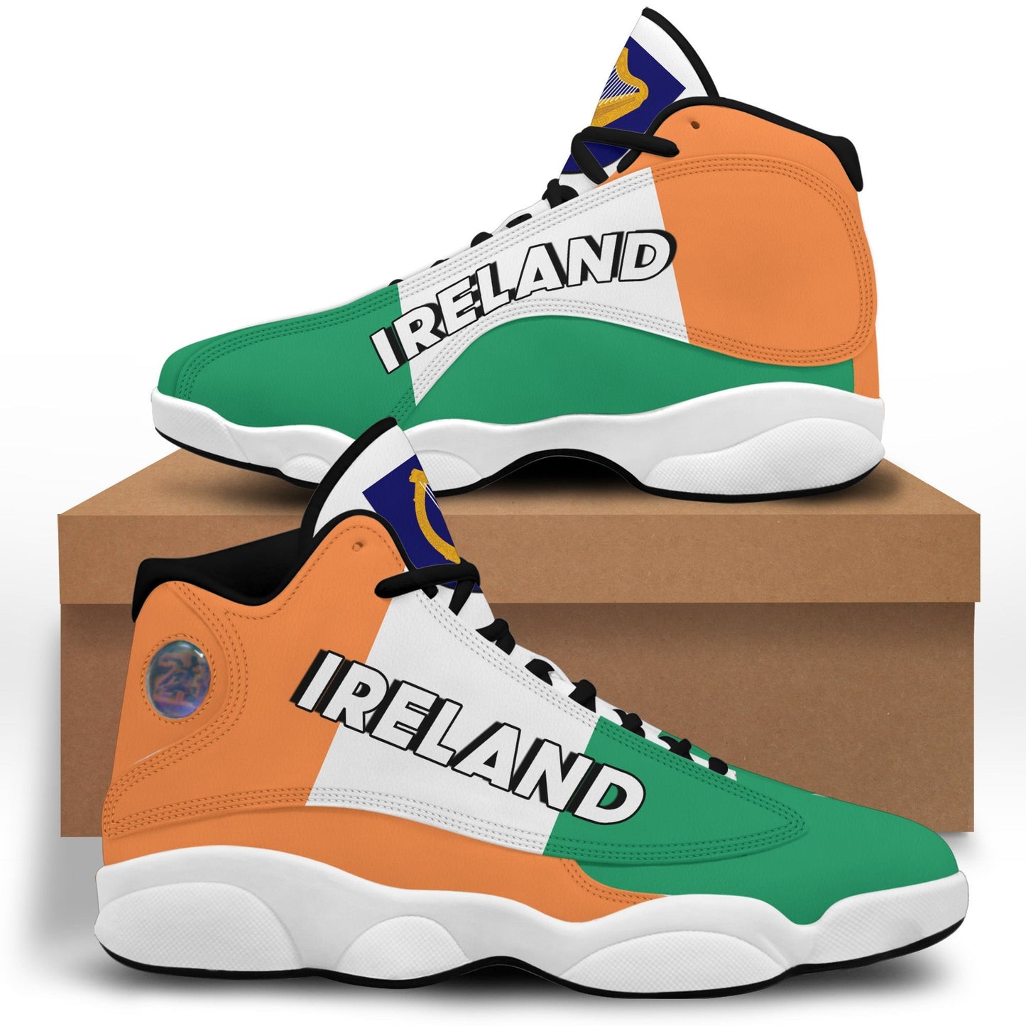 Footwear Ireland High Top Sneaker Shoes Women's Men's Special Flag