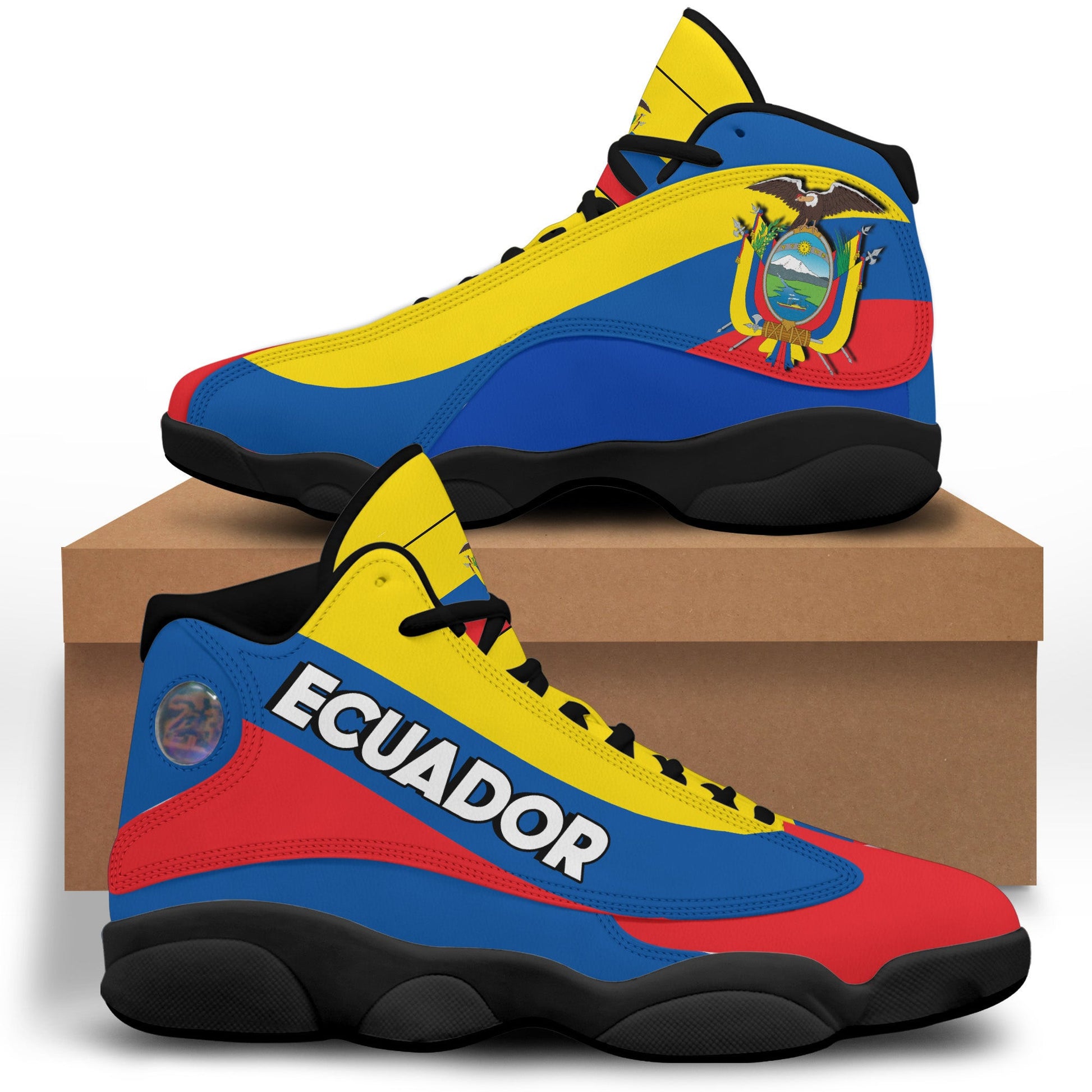 Footwear Ecuador High Top Sneaker Shoes Women's Men's Special Flag