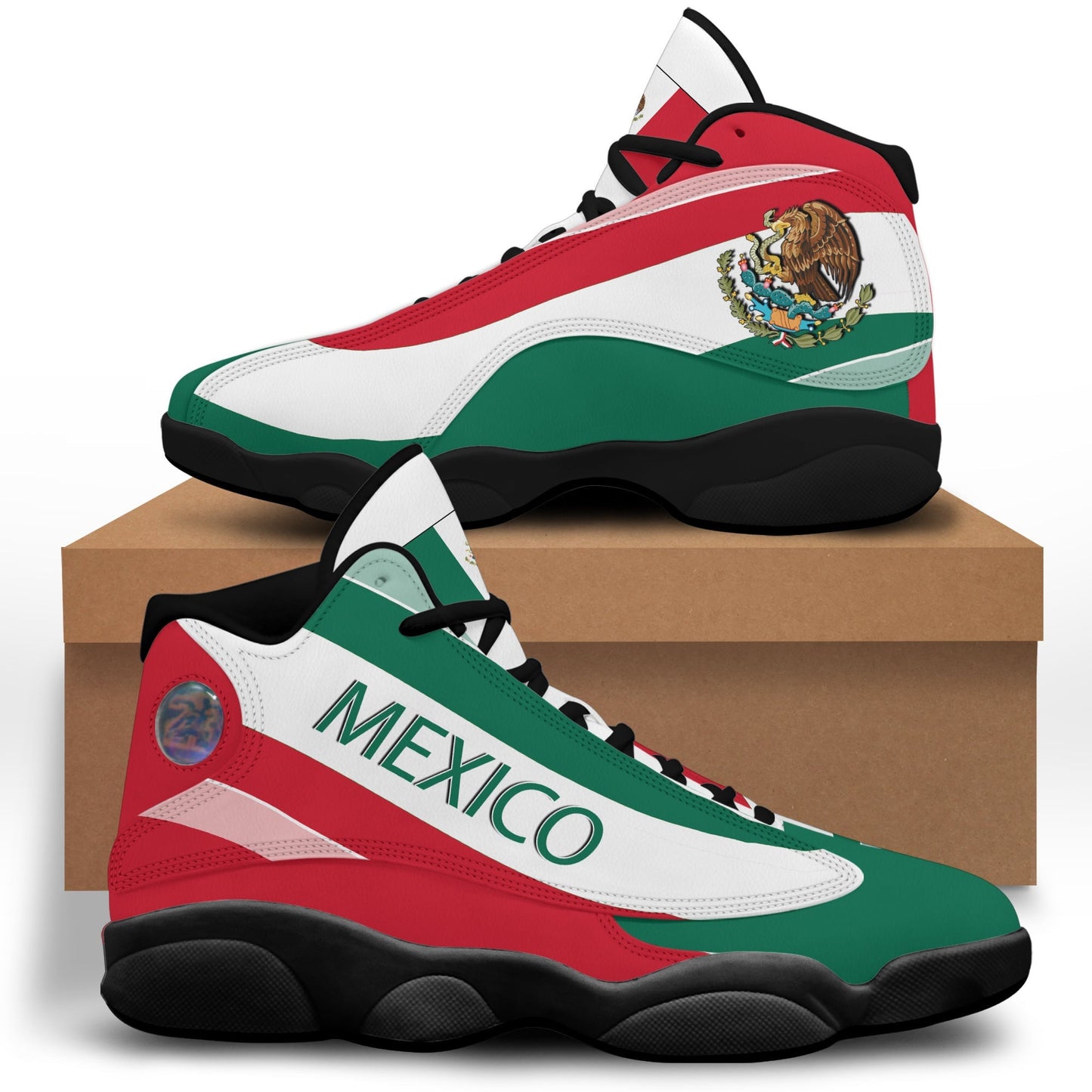 Footwear Mexico High Top Sneaker Shoes Women's Men's Special Flag