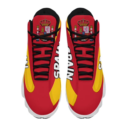 Footwear Spain High Top Sneaker Shoes Women's Men's Special Flag
