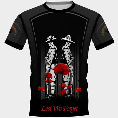Australia Anzac T Shirt Anzac Remembrance Day Lest We Forget