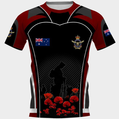 Anzac T Shirt Red Puppy Anzac Remembrance Day Lest We Forget 21