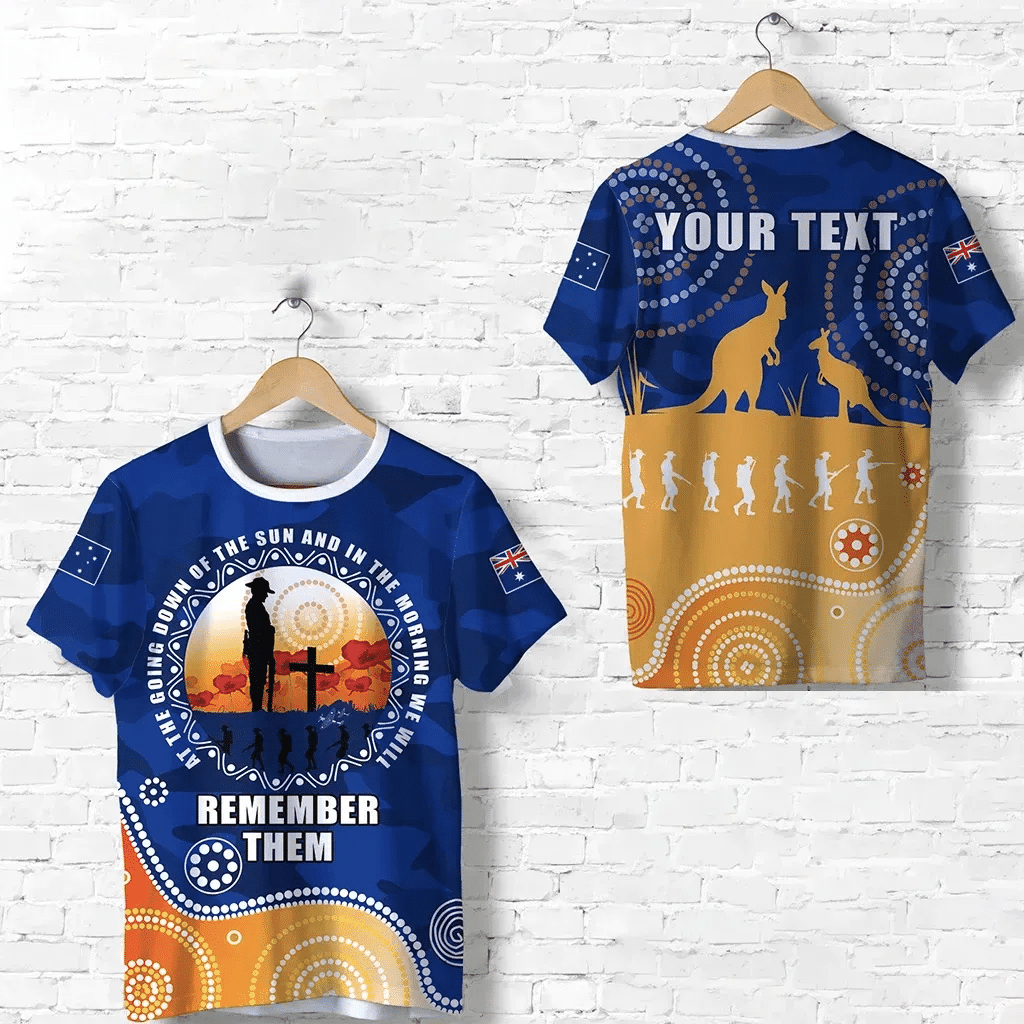 Custom Personalised Australian Anzac Day T Shirt Camouflage Vitality