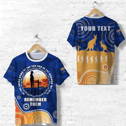 Custom Personalised Australian Anzac Day T Shirt Camouflage Vitality