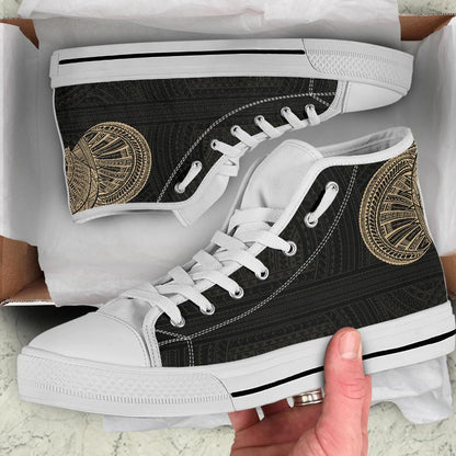 Tribal Polynesian Tattoo High Top Shoe