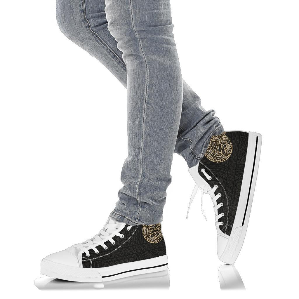 Tribal Polynesian Tattoo High Top Shoe