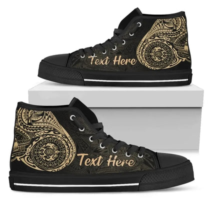 Custom Polynesian High Top Shoes Tattoo Style Version 2.0