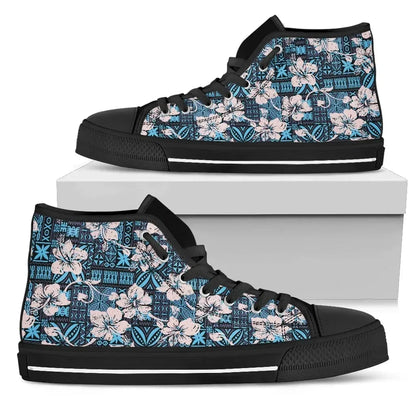 Fiji High Top Shoes Flower Tropical Sneakers