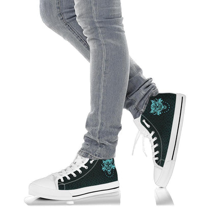 High Top Shoe Fenrir Viking Cyan 3D