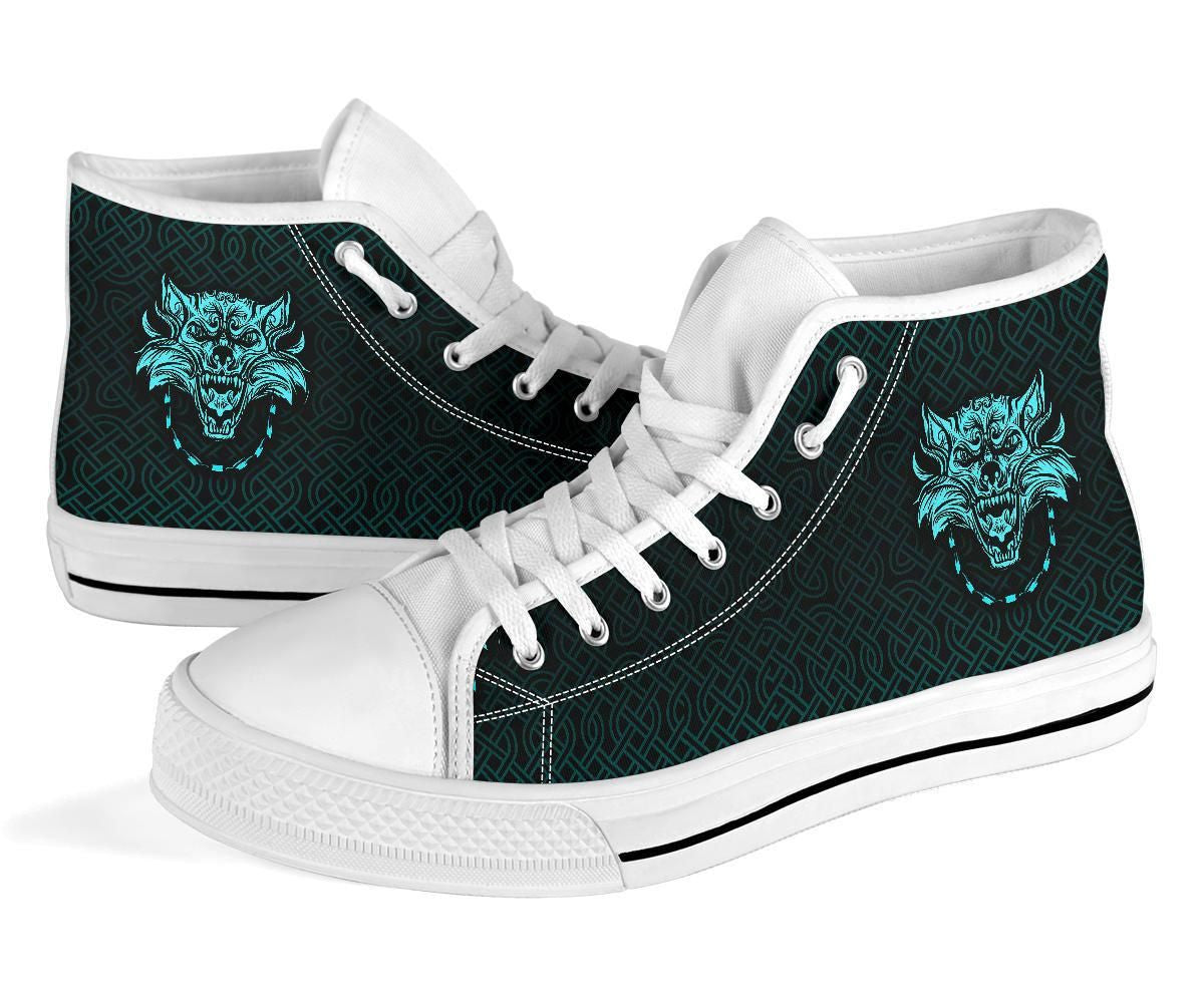 High Top Shoe Fenrir Viking Cyan 3D