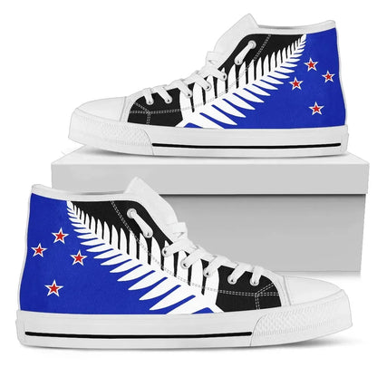 Silver Fern Flag Shoes New Zealand High Top