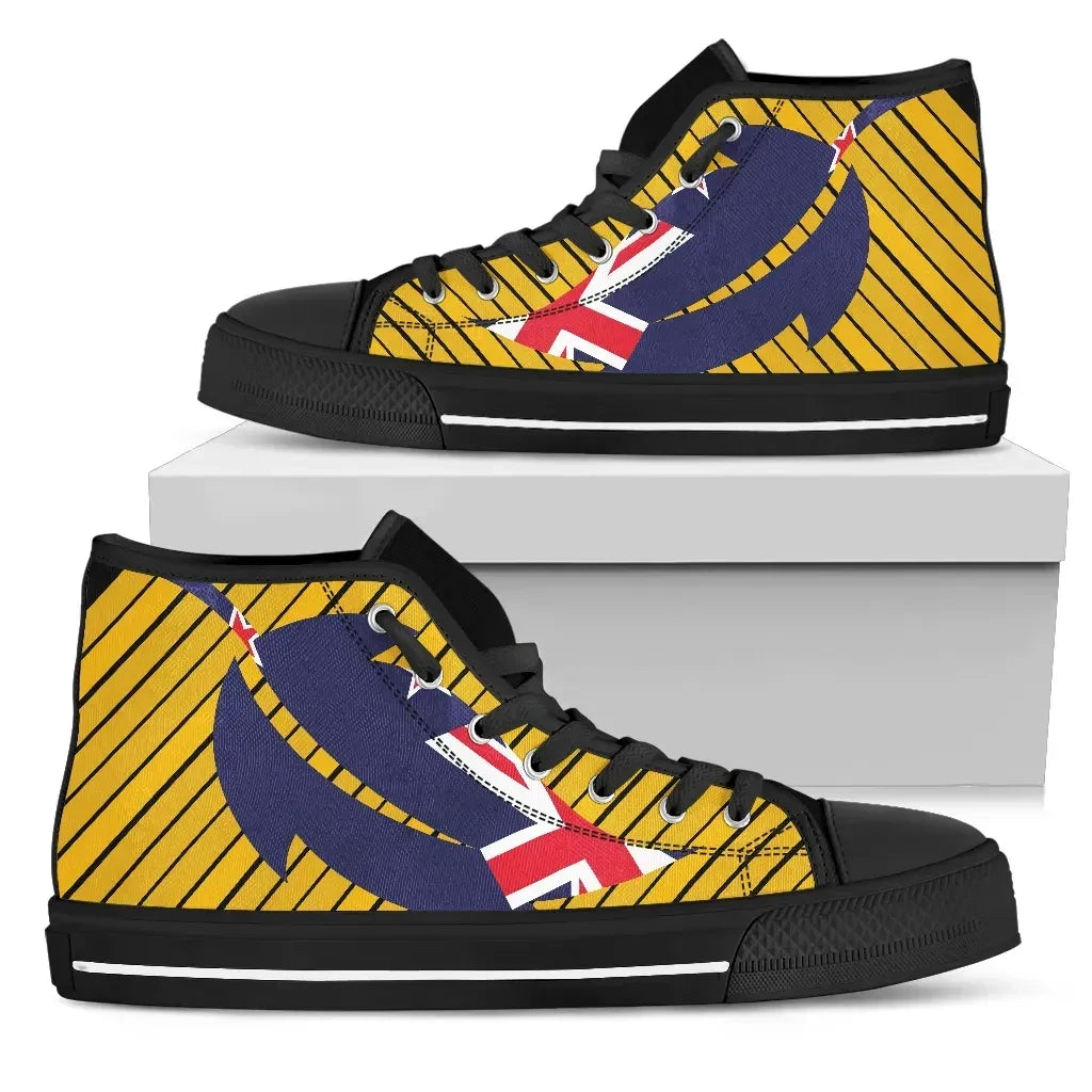 New Zealand Flag High Top Canvas Shoe
