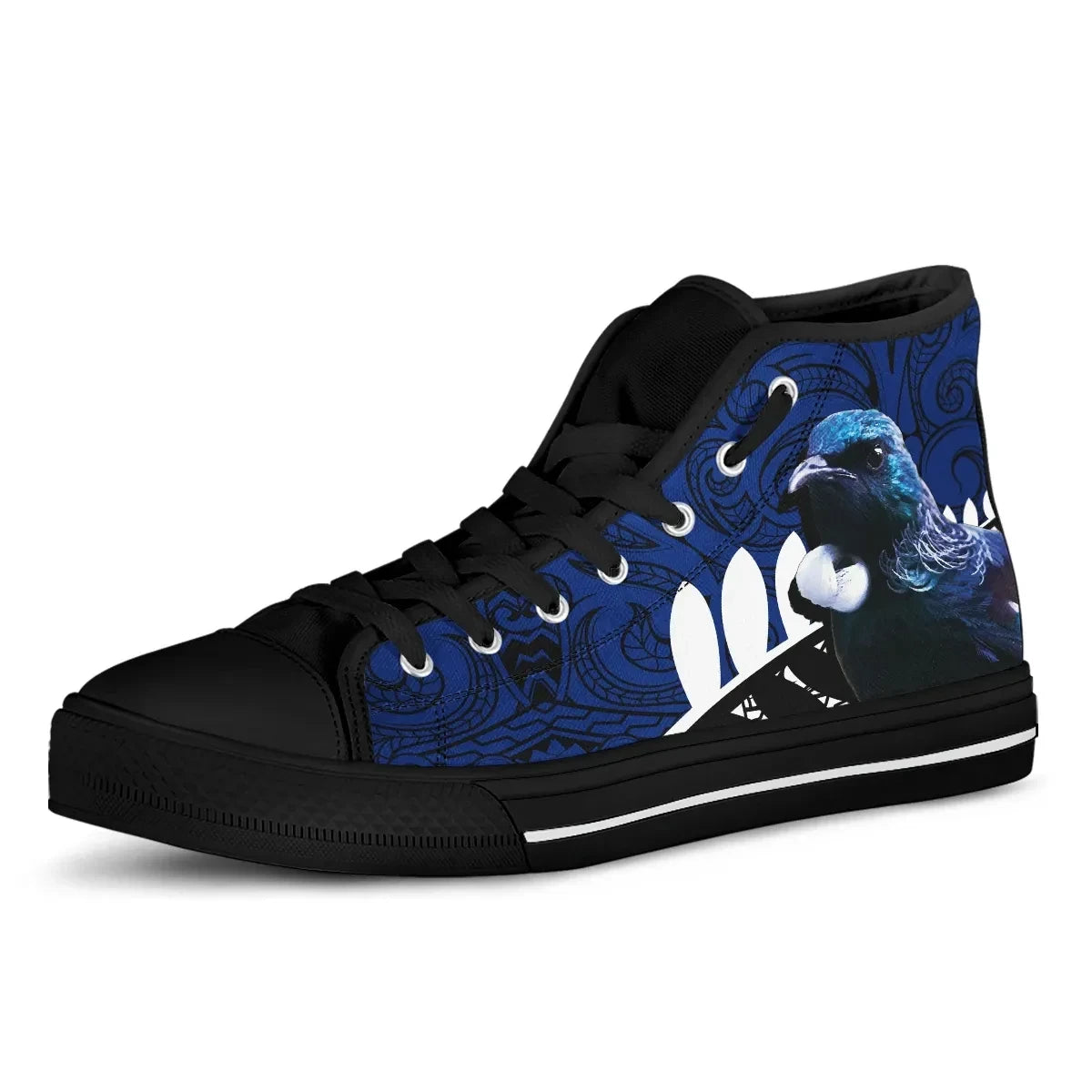 New Zealand Tui Bird High Top Canvas Shoes