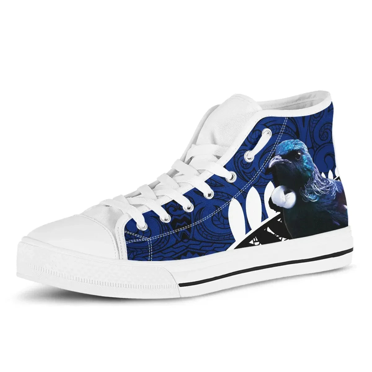 New Zealand Tui Bird High Top Canvas Shoes