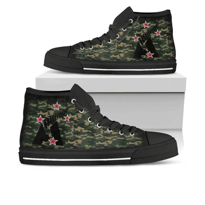 Anzac Day New Zealand Army, Camo Style, Lest Me Forget, High Top Shoe