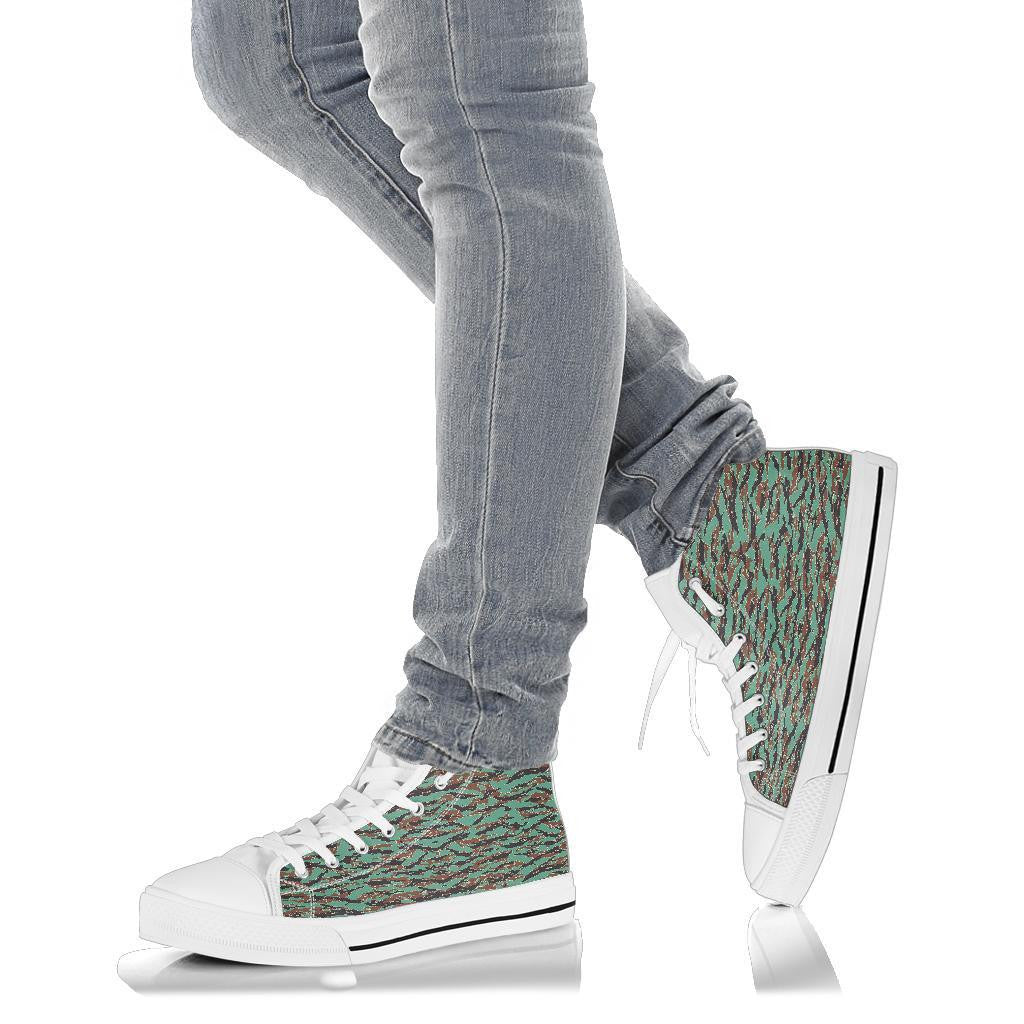 Army Guyana Tiger Stripe Camouflage Seamless High Top Shoe