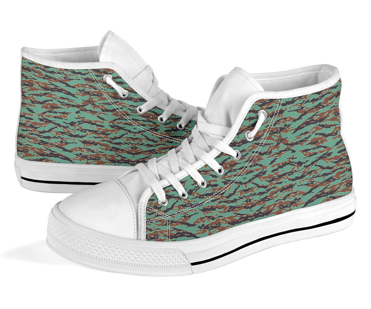 Army Guyana Tiger Stripe Camouflage Seamless High Top Shoe
