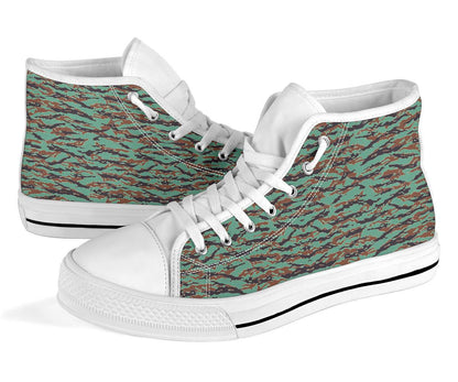 Army Guyana Tiger Stripe Camouflage Seamless High Top Shoe