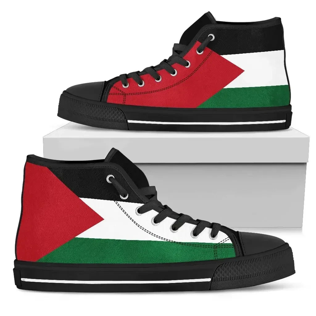 State Of Palestine High Top Shoes Original Flag