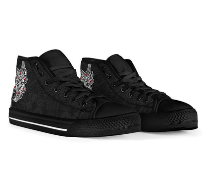 Puerto Rico Taino Sun Coqui Frog Tribal High Top Shoe