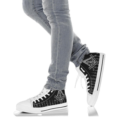 Freemasonry Tattoo High Top Shoe